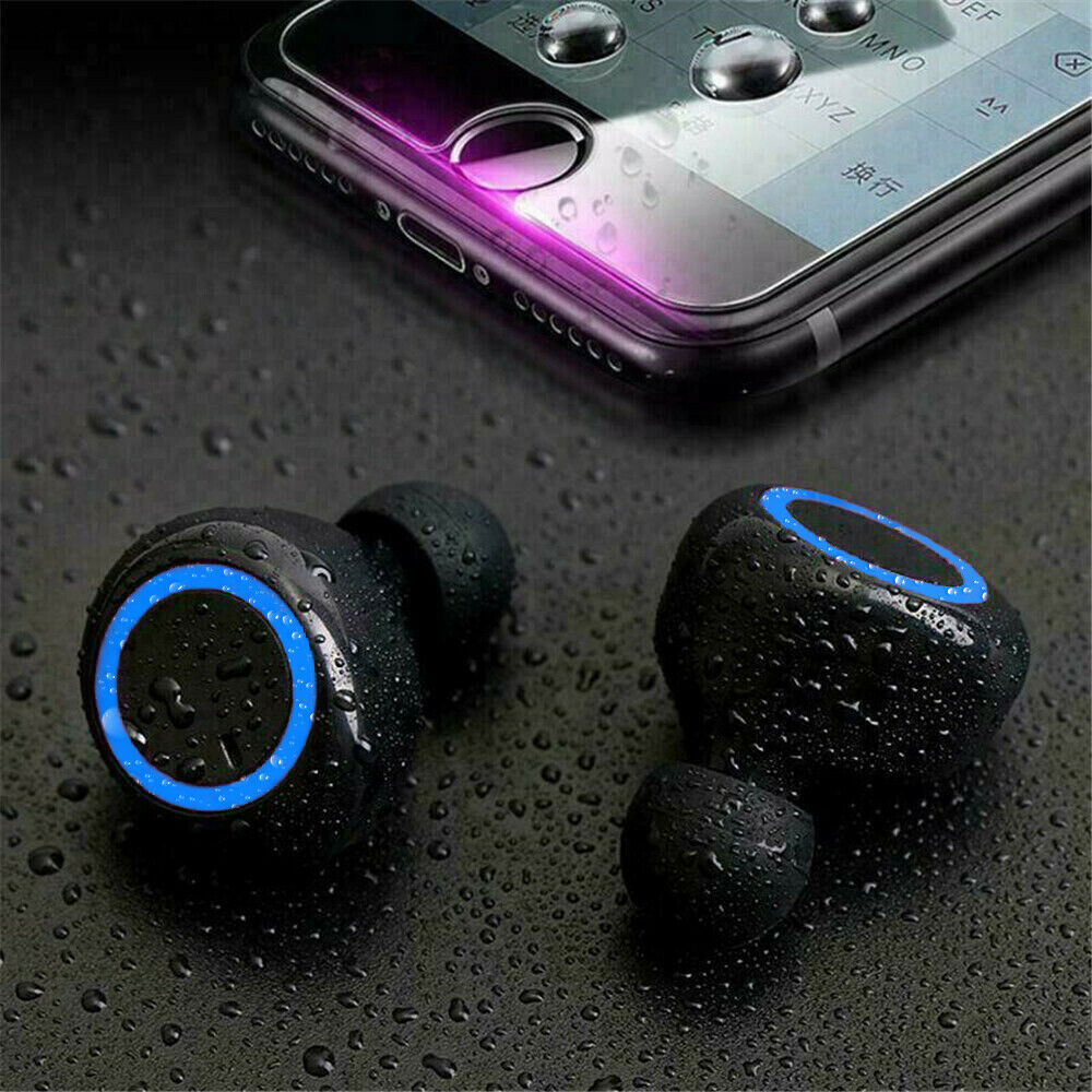 Auth Pods Deep Bass Waterproof Bluetooth 5.0 Wireless Earbuds Headphone Headset Noise Cancelling TWS